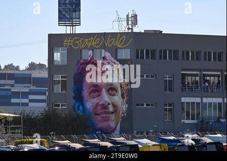 Valencia, Spanien. November 2023. Murelas von Valentino Rossi während des Grand Prix der MotoGP von Spanien 2023 - Gran Premio Motul de la Comunitat Valenciana - Training, MotoGP Weltmeisterschaft in Valencia, Spanien, 24. November 2023 Credit: Unabhängige Fotoagentur/Alamy Live News Stockfoto