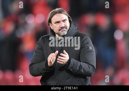 Daniel Frake von Leeds United während des Sky Bet Championship-Spiels zwischen Rotherham United und Leeds United im New York Stadium, Rotherham, am Freitag, den 24. November 2023. (Foto: Scott Llewellyn | MI News) Credit: MI News & Sport /Alamy Live News Stockfoto