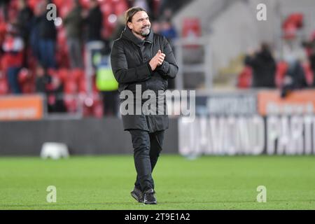 Daniel Frake von Leeds United während des Sky Bet Championship-Spiels zwischen Rotherham United und Leeds United im New York Stadium, Rotherham, am Freitag, den 24. November 2023. (Foto: Scott Llewellyn | MI News) Credit: MI News & Sport /Alamy Live News Stockfoto