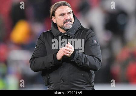 Daniel Frake von Leeds United während des Sky Bet Championship-Spiels zwischen Rotherham United und Leeds United im New York Stadium, Rotherham, am Freitag, den 24. November 2023. (Foto: Scott Llewellyn | MI News) Credit: MI News & Sport /Alamy Live News Stockfoto