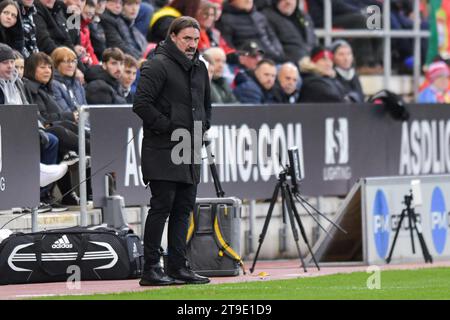 Daniel Frake von Leeds United während des Sky Bet Championship-Spiels zwischen Rotherham United und Leeds United im New York Stadium, Rotherham, am Freitag, den 24. November 2023. (Foto: Scott Llewellyn | MI News) Credit: MI News & Sport /Alamy Live News Stockfoto