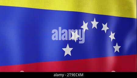 Bild der schwenkenden Flagge venezuelas Stockfoto