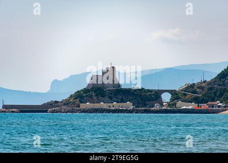 Truglia Tower - Sperlonga - Italien Stockfoto