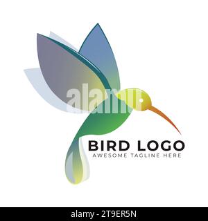 Vogel-Logo-Design Kreatives und professionelles Logo-Design Stock Vektor