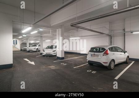 Wien, APCOA Garage Naschmarkt, Renovierung 2023 // Wien, APCOA Naschmarkt Parkplatz Stockfoto