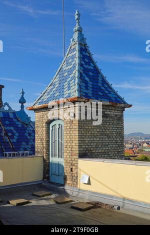 Budapest, königlich ungarische geologische Anstalt, Ödön Lechner 1898-1899 // Bergbau und geologische Erhebung Ungarns, Ödön Lechner 1898-1899 Stockfoto