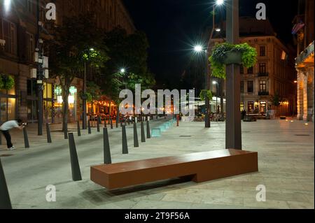 Budapest, Egyetem ter, Kecskemeti utca, Stadtgestaltung // Budapest, Egyetem ter, Kecskemeti utca, Urban Design Stockfoto