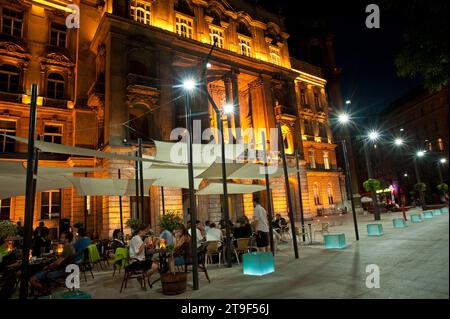 Budapest, Egyetem ter, Kecskemeti utca, Stadtgestaltung // Budapest, Egyetem ter, Kecskemeti utca, Urban Design Stockfoto