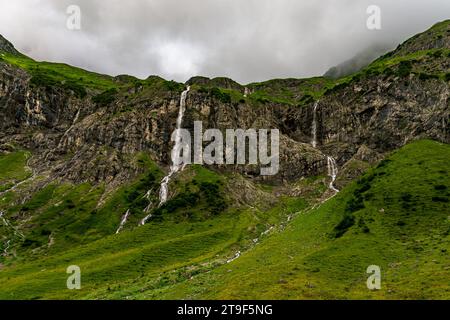 Tolle Bergtour zum Tobermann Gipfel in Vorarlberg Österreich ab Schoppernau Stockfoto