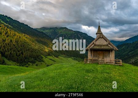 Tolle Bergtour zum Tobermann Gipfel in Vorarlberg Österreich ab Schoppernau Stockfoto
