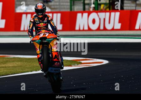 Valencia, Spanien. November 2023. Freies Training Motul Grand Prix von Comunitat Valenciana von MotoGP auf dem Ricardo Tormo Circuit. 24. November 2023 im Bild: Moto2 Pedro Acosta Rueda de prensa antes del Gran Premio de MotoGP de la Comunidad Valenciana en el Circuito Ricardo Tormo. 24 de Noviembre de 2023 POOL/MotoGP.com/Cordon Pressebilder sind nur für redaktionelle Zwecke bestimmt. Obligatorischer Vermerk: © MotoGP.com Credit: CORDON PRESS/Alamy Live News Stockfoto