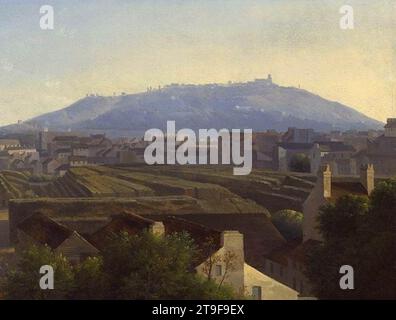 Blick von einem Fenster auf den Boulevard de la Madeleine in Paris - von Alexandre Hyacinthe Dunouy Stockfoto