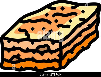 Baklava Gebäck griechische Küche Farbe Symbol Vektor Illustration Stock Vektor