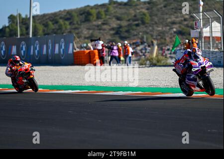 Valencia, Spanien. November 2023. Martin Jorge SPA Prima Pramac Racing Ducati während des Grand Prix der MotoGP von Spanien 2023 - Gran Premio Motul de la Comunitat Valenciana - Qualifying, MotoGP Weltmeisterschaft in Valencia, Spanien, 25. November 2023 Credit: Independent Photo Agency/Alamy Live News Stockfoto