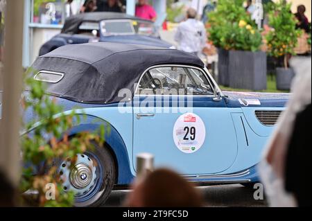 Der Ennstal Classic ist eine der berühmtesten Oldtimer-Rallyes in Österreich und Europa für historische Automobile Stockfoto