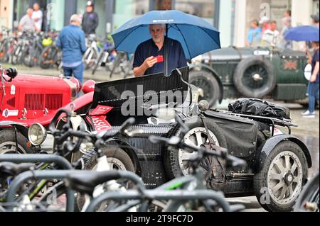 Der Ennstal Classic ist eine der berühmtesten Oldtimer-Rallyes in Österreich und Europa für historische Automobile Stockfoto