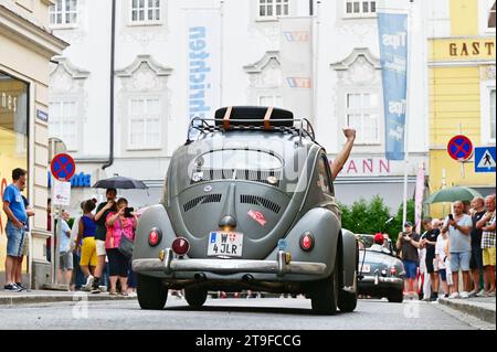 Der Ennstal Classic ist eine der berühmtesten Oldtimer-Rallyes in Österreich und Europa für historische Automobile Stockfoto