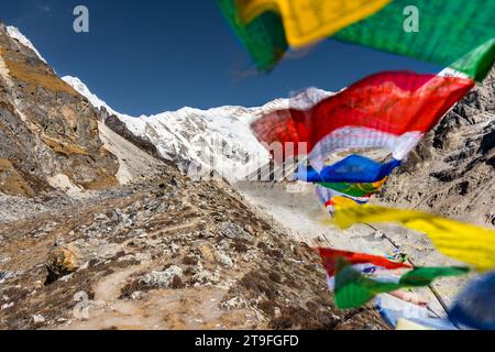 Kanchenjunga South Base Camp Trekking im Himalaya von Oktang, Taplejung, Nepal Stockfoto