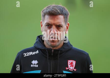 Middlesbrough Assistant Head Coach Jonathon Woodgate während des Sky Bet Championship Matches Bristol City gegen Middlesbrough in Ashton Gate, Bristol, Großbritannien, 25. November 2023 (Foto: Craig Anthony/News Images) Stockfoto