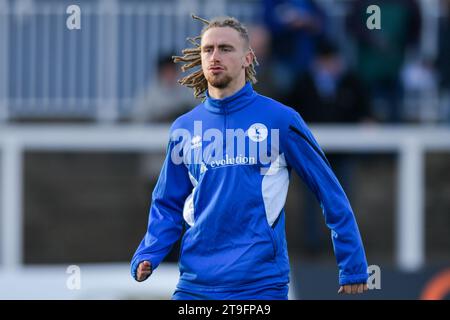 Kieran Burton von Hartlepool United während des Spiels der Vanarama National League zwischen Hartlepool United und Bromley im Victoria Park, Hartlepool am Samstag, den 25. November 2023. (Foto: Scott Llewellyn | MI News) Credit: MI News & Sport /Alamy Live News Stockfoto