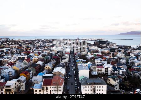 Straßen von Reykjavik Stockfoto