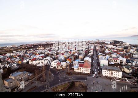 Straßen von Reykjavik Stockfoto