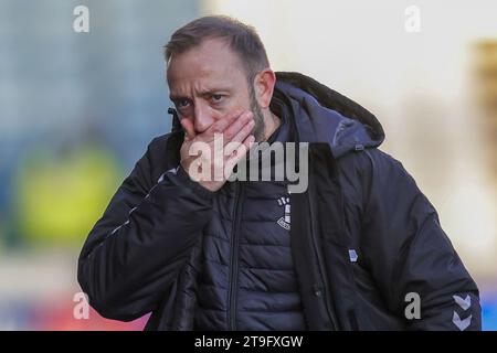 Huddersfield, Großbritannien. November 2023. Southampton Assistant Manager Matt Gill während des Sky Bet Championship Matches Huddersfield Town gegen Southampton im John Smith's Stadium, Huddersfield, Großbritannien, 25. November 2023 (Foto: James Heaton/News Images) in Huddersfield, Großbritannien am 25. November 2023. (Foto: James Heaton/News Images/SIPA USA) Credit: SIPA USA/Alamy Live News Stockfoto