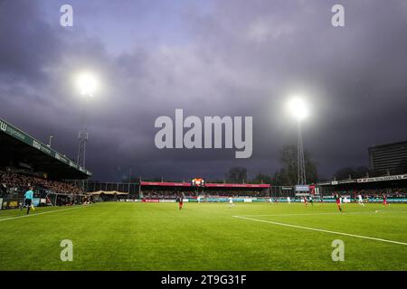 Rotterdam, Niederlande. November 2023. Rotterdam - Überblick über das Stadion während des Spiels zwischen Excelsior und Feyenoord im Van Donge und de Roo Stadion am 25. November 2023 in Rotterdam, Niederlande. Credit: Box to Box Pictures/Alamy Live News Stockfoto