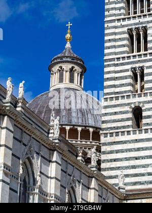 Dom und Glockenturm von Siena Stockfoto