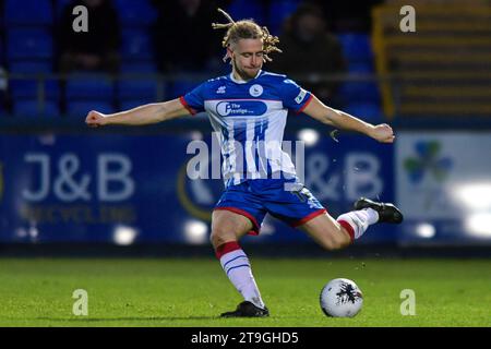 Kieran Burton von Hartlepool United während des Spiels der Vanarama National League zwischen Hartlepool United und Bromley im Victoria Park, Hartlepool am Samstag, den 25. November 2023. (Foto: Scott Llewellyn | MI News) Credit: MI News & Sport /Alamy Live News Stockfoto