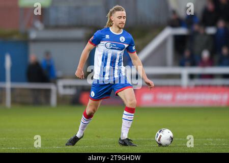 Kieran Burton von Hartlepool United während des Spiels der Vanarama National League zwischen Hartlepool United und Bromley im Victoria Park, Hartlepool am Samstag, den 25. November 2023. (Foto: Scott Llewellyn | MI News) Credit: MI News & Sport /Alamy Live News Stockfoto