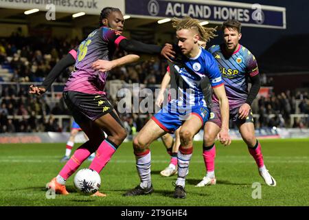 Kieran Burton von Hartlepool United während des Spiels der Vanarama National League zwischen Hartlepool United und Bromley im Victoria Park, Hartlepool am Samstag, den 25. November 2023. (Foto: Scott Llewellyn | MI News) Credit: MI News & Sport /Alamy Live News Stockfoto