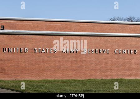 Sharonville - 23. November 2023: Colonel Dudley M. Outcalt US Army Reserve Center. Die Armee ist ein Zweig des US-Militärs. Stockfoto