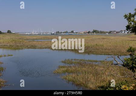 Der Fluss Yar bei Yarmouth auf der Isle of Wight Stockfoto