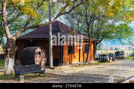 Altes Weingut, Villa Maria, Nordmakedonien. Stockfoto