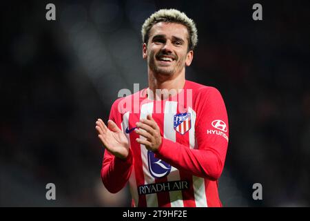 Madrid, Spanien. November 2023. Antoine Griezmann von Atletico de Madrid spielte am 25. November im Civitas Metropolitano Stadium in Madrid, Spanien, während des Liga-Spiels zwischen Atletico de Madrid und RCD Mallorca. (Foto: Cesar Cebolla/PRESSINPHOTO) Credit: PRESSINPHOTO SPORTS AGENCY/Alamy Live News Stockfoto