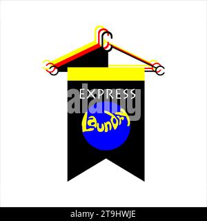 Vektordesign des Logos für das Business-Symbol der Wäscherei Stock Vektor