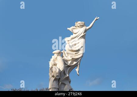 New Orleans, USA - 24. Oktober 2023: Denkmal für die Immigranten. In New Orleans am Hafen. Stockfoto