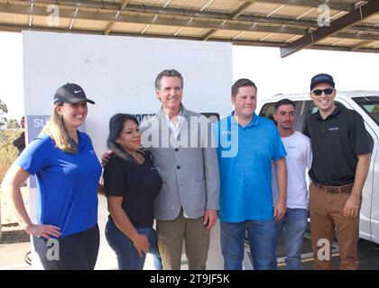 Vallejo, KALIFORNIEN - 16. September 2022: Gouverneur von Kalifornien Gavin Newsom spricht mit Teilnehmern an einer Pressekonferenz zum Klimaschutz Stockfoto