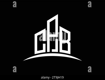 Letter CPB Building Vector Monogramm Logo Design Vorlage. CPB-Logo in Gebäudeform. Stock Vektor