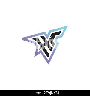 HI Letter Kombination aus coolem Esport-Logo oder anfänglichem Gaming-Logo als inspirierendes Konzeptdesign Stock Vektor