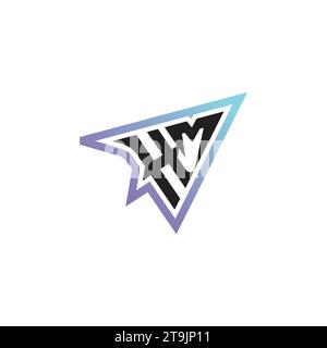 HM Letter Kombination cooles Logo Esport oder Gaming Initial Logo als inspirierendes Konzeptdesign Stock Vektor