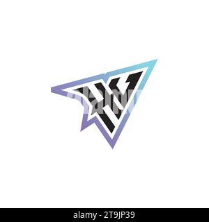 HV-Letter-Kombination cooles Logo Esport oder Gaming-Initial-Logo als inspirierendes Konzeptdesign Stock Vektor