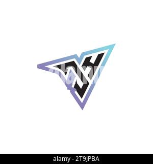 JH Letter Kombination aus coolem Esport-Logo oder anfänglichem Gaming-Logo als inspirierendes Konzeptdesign Stock Vektor