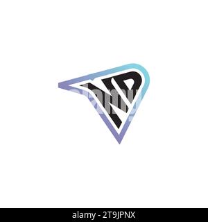 ND-Letter-Kombination cooles Logo Esport oder Gaming-Anfangslogo als inspirierendes Konzeptdesign Stock Vektor