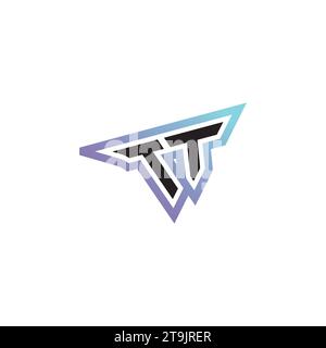 TT Letter Kombination cooles Logo Esport oder Gaming Initial Logo als inspirierendes Konzeptdesign Stock Vektor