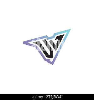 VJ Letter Kombination aus coolem Logo Esport oder Gaming Initial Logo als inspirierendes Konzeptdesign Stock Vektor