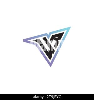 WR Letter Kombination aus coolem Esport-Logo oder anfänglichem Gaming-Logo als inspirierendes Konzeptdesign Stock Vektor