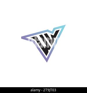 WW Letter Kombination aus coolem Esport-Logo oder anfänglichem Gaming-Logo als inspirierendes Konzeptdesign Stock Vektor