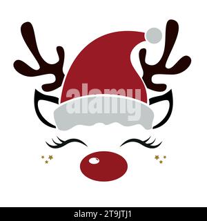 Vektor der Hirschfläche Stock Vektor